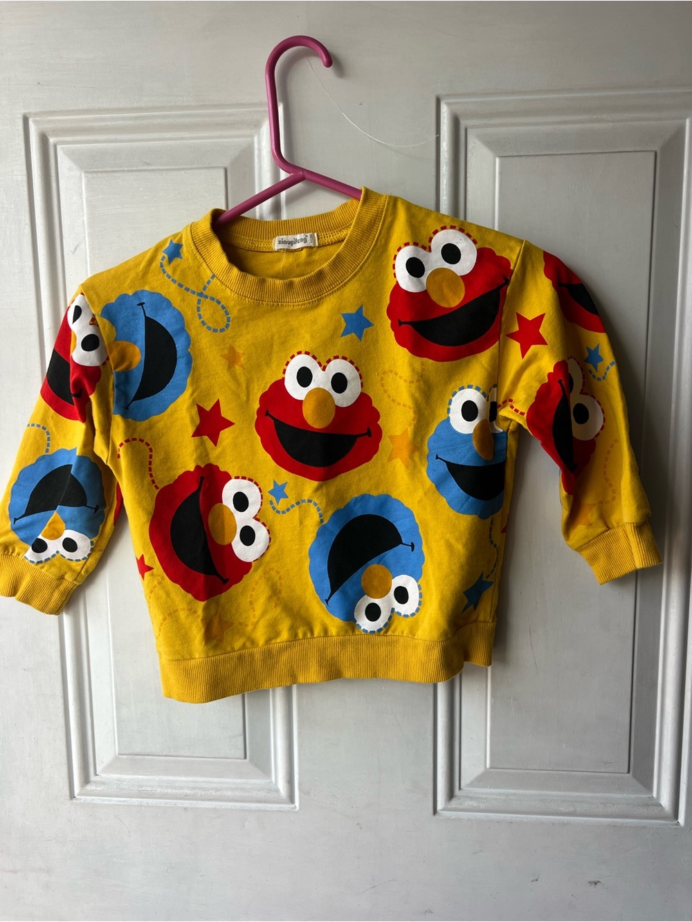 Kids Yellow Sesame Street Character Crewneck Sweatshirt 2-3 Yrs